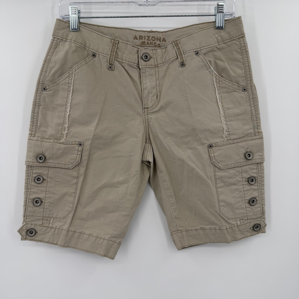 Arizona Jean Co Mens Khaki Tan Ripstop‎ Cargo Shorts Size 5 Utility Casual